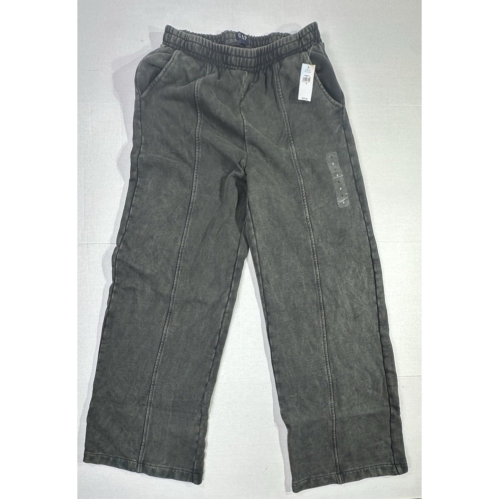 GAP High Rise Straight Leg Sweatpants Women's Small Gray‎ NWT Elastic Waist